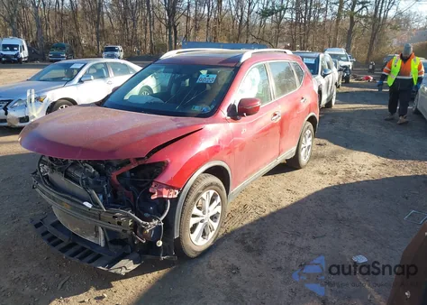 2016 Nissan Rogue Sv z USA, uszkodzony, nr VIN 5N1AT2MV4GC877981